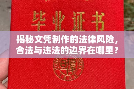 顺庆揭秘文凭制作的法律风险，合法与违法的边界在哪里？